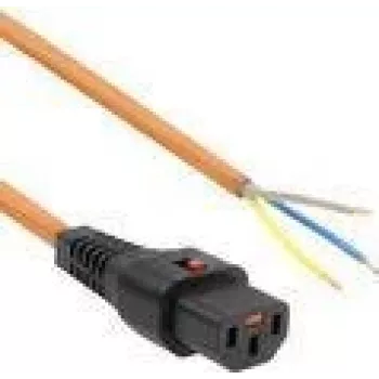 ACT cable de alimentación C13 IEC Lock - extremo abierto naranja 3 m, PC967