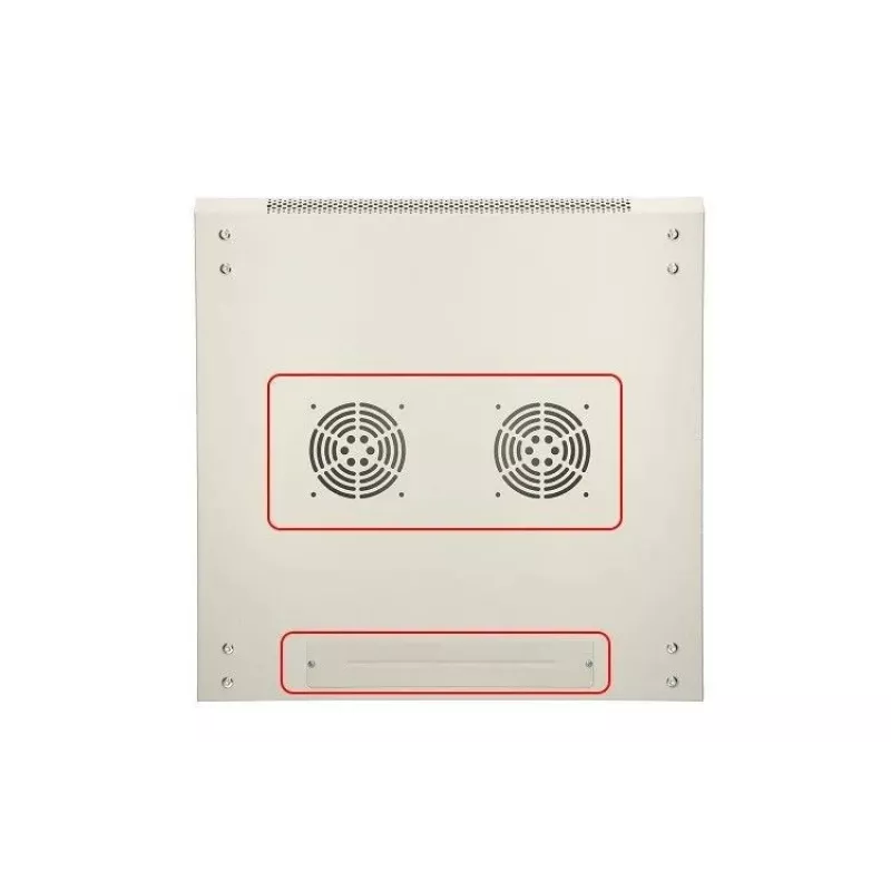 Extralink Armario rackmount 6U 600x450 ASP gris montado en pared, puerta metálica