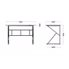 Mesa gaming Huzaro Hero 1.6 negra — mesa recta de MDF/carbono 1200×600×750 mm, estructura metálica