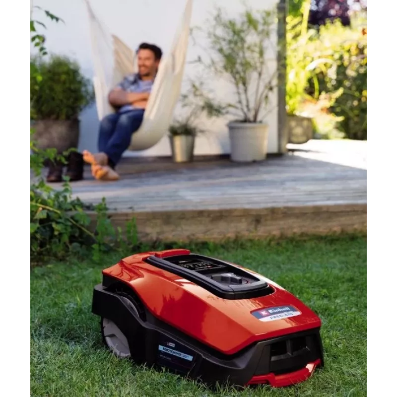 Robot cortacésped EINHELL FREELEXO 600 BT — 18 cm de ancho de corte, 2–6 cm de altura, 600 m², 18 V Li-Ion