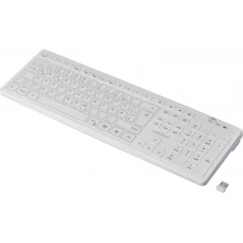 Renkforce RF-WRK-300 Teclado inalámbrico higiénico Español QWERTZ Windows Blanco mate (RF-6304712)