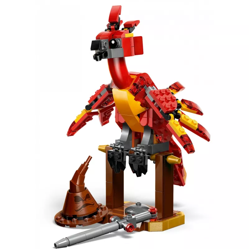 LEGO Fawkes construible – modelo del fénix de Dumbledore 76448, 299 piezas, 160 mm de altura, edad 8+