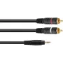 Cable adaptador Omnitronic 3,5 mm jack a 2×RCA, 1,5 m, modelo 30225151