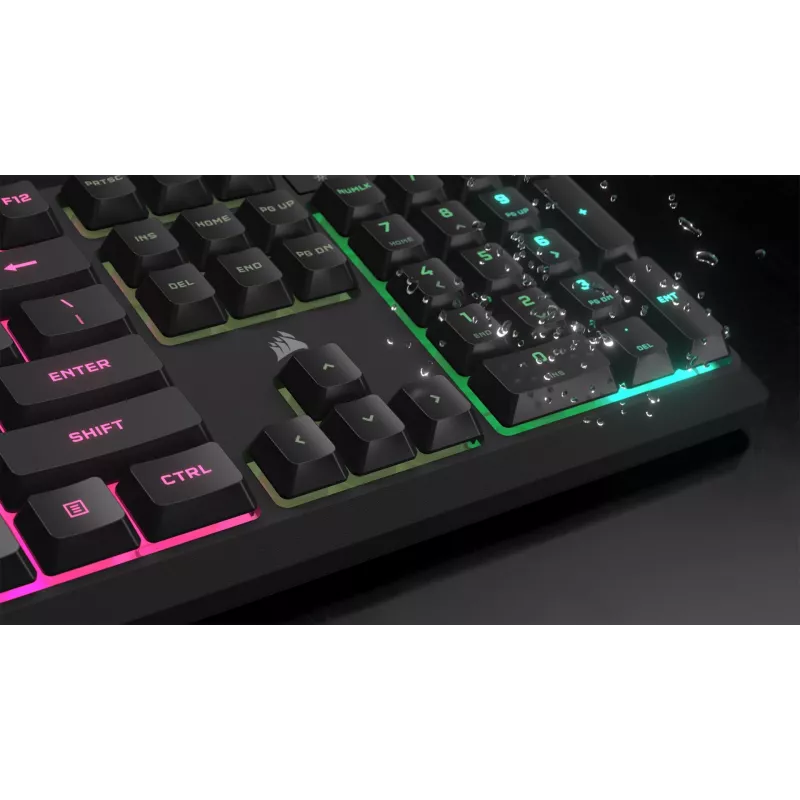 Corsair K55 CORE RGB Teclado Gaming USB QWERTZ Alemán Negro