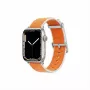 Correa de repuesto GUAN Premium Pro para Apple Watch — Naranja/blanco — Compatible con 38/40/41/42 mm