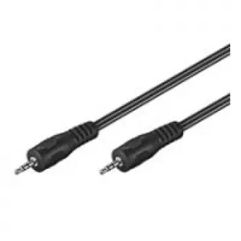Wentronic Goobay cable de conexión de jack 2,5 mm, negro, 1,5 m – conector macho jack 2,5 mm (3 polos, estéreo) > conector macho jack 2,5 mm (3 polos, estéreo) (50457)