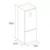 Frigorífico-congelador independiente TEKA RBF 54650 SS XL, Acero inoxidable, 401 L capacidad total, Congelador inferior, No Frost, Control táctil
