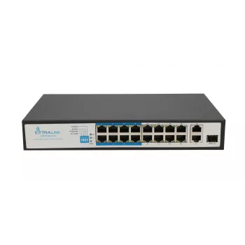 Switch Extralink VIRTUS V3 no gestionado L2 16x Fast Ethernet (10/100) PoE 1U negro