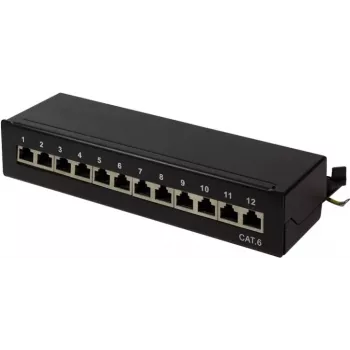 LogiLink panel de distribución para rack de 19 pulgadas Cat6 STP 16 puertos gris