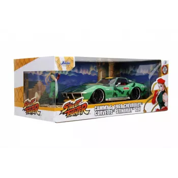 Coche Jada Toys Street Fighter 1969 Chevrolet 1:24 metal verde