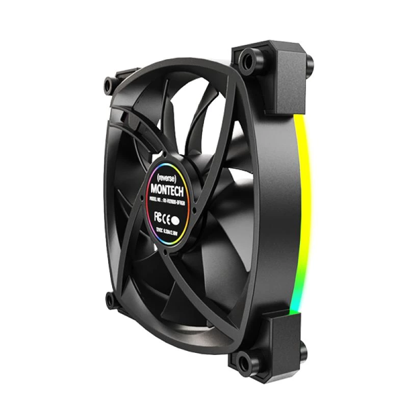 Montech RX120 PWM ventilador para caja de ordenador 12 cm negro 3 uds.