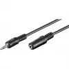 Cable alargador de jack 3,5 mm Goobay Wentronic, Negro, 5 m - conector macho jack 3,5 mm (3 polos, estéreo) > conector hembra jack 3,5 mm (3 polos, estéreo) (50090)