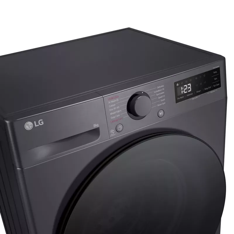 Lavadora LG F2WR508S2M — Carga frontal, 8 kg, 1200 rpm, A…