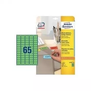 Etiqueta autoadhesiva Avery L4792-20 verde