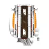 Disipador de CPU Darkflash E400 PLUS (blanco) — refrigeración activa por aire para CPU, diseño de torre, configuración de un solo ventilador