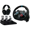 LOGITECH G29 EU + G435 Mando gaming negro aluminio negro USB volante + pedales + auriculares PC