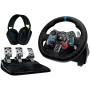 LOGITECH G29 EU + G435 Mando gaming negro aluminio negro USB volante + pedales + auriculares PC
