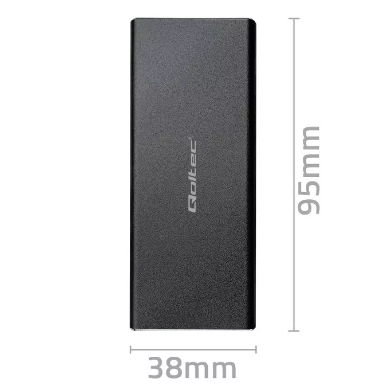 Carcasa para SSD M.2 SATA QOLTEC 51854 USB 3.0 sin herramientas