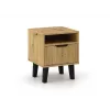 Mesita de noche SCANDI 1S esbelta roble ARTISAN