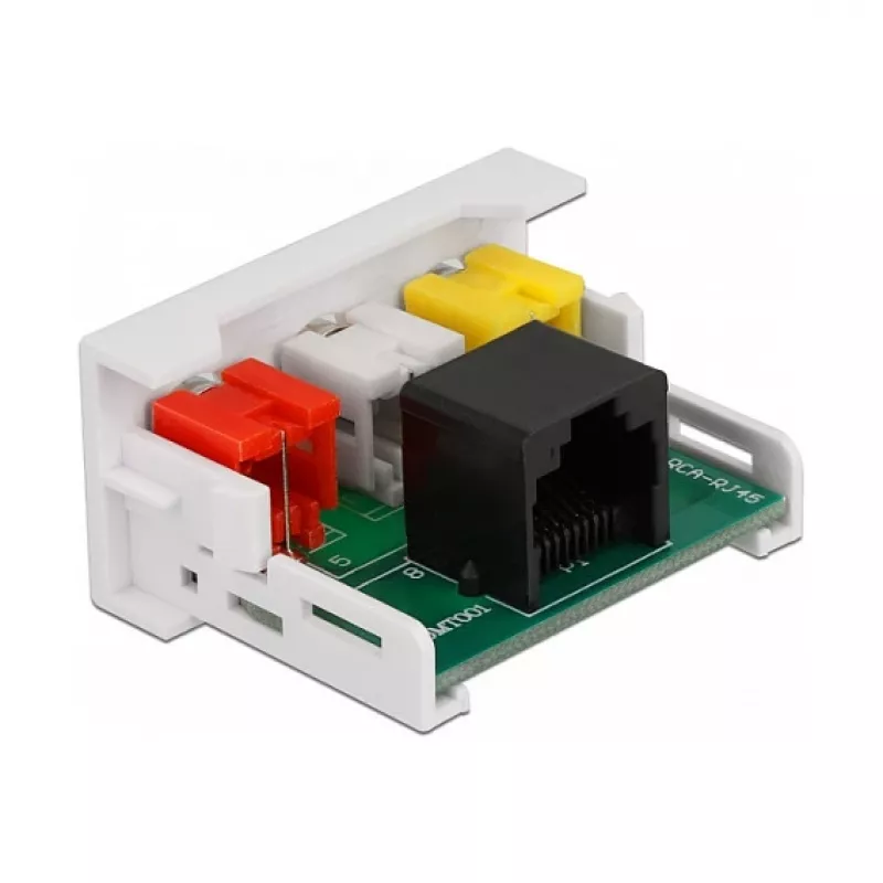 Módulo DeLOCK Easy 45 3 x conector hembra RCA a conector hembra RJ45 22,5 x 45 mm