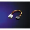 Cable adaptador de alimentación ROLINE 4-Pin HDD a SATA 0,15 m