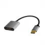 LogiLink CDA0108 Adaptador de cable de vídeo 0,15 m DisplayPort HDMI Negro Gris
