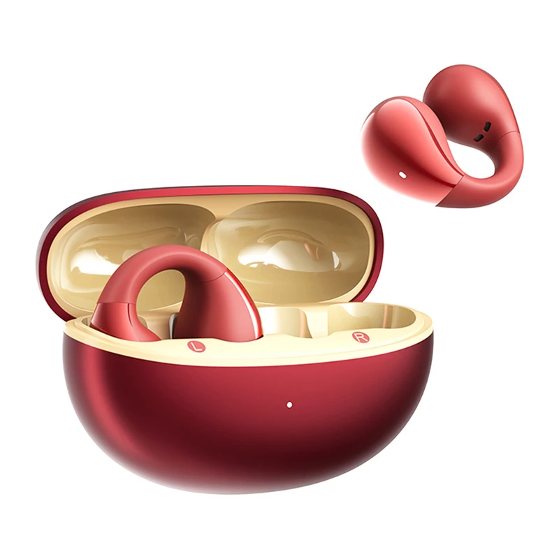 Auriculares inalámbricos de clip QCY Crossky Clip C30S (rojo) — diseño de clip, in-ear, inalámbricos