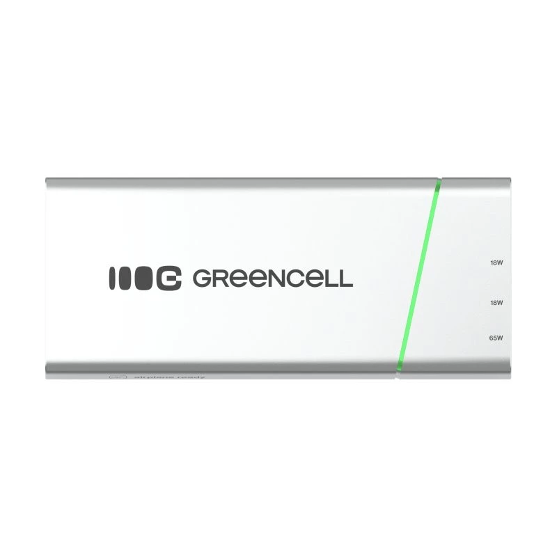 Batería portátil Green Cell BPLGC20P 20800 mAh litio-ion, USB-C PD 65W, 2x USB-C + 1x USB-A, carcasa de aluminio