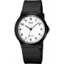 Reloj analógico CASIO MQ-24-7BLLGF — movimiento de cuarzo, caja y correa de resina negra, resistente al agua