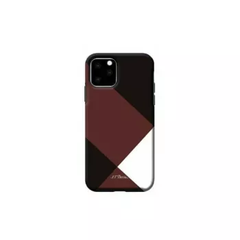 Funda protectora Devia para iPhone 11 Pro Max — rojo, patrón de rejilla simple