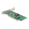 DeLOCK PCI Express 4.0 x16 Tarjeta a 4 x SFF-8639 NVMe - Bifurcación - Factor de forma Low Profile