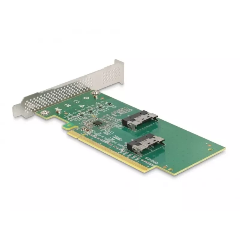 DeLOCK PCI Express 4.0 x16 Tarjeta a 4 x SFF-8639 NVMe - Bifurcación - Factor de forma Low Profile