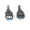 Cable SuperSpeed USB 3.0 ASSMANN, conector USB-A macho a conector Micro-USB-B macho, Cu AWG 28, doble apantallado, longitud 1,0 m (AK-300116-010-S)