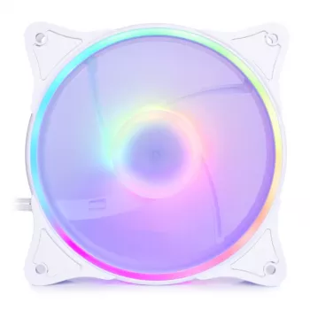 Ventilador de caja Alphacool Rise Aurora 120mm ARGB - blanco