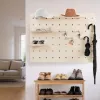 Organizador de cables MACLEAN MC-131 WD tablero de madera para montaje en mesa y pared, carga máx. 20 kg