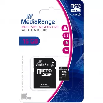 Tarjeta de memoria MediaRange 16GB MicroSDHC Class 10 MR958