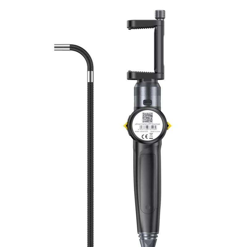 Ulefone uSmart E03 UF-EC03 cámara endoscópica, 1280x720 HD, sonda orientable 180° en dos direcciones, 6 LED, IP67, cable semirrígido de 1 m