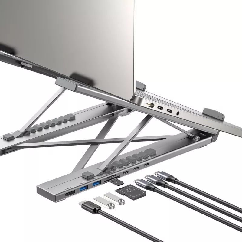 SOPORTE AJUSTABLE PARA PORTÁTIL UNITEK + HUB
