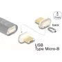 Adaptador de cable DeLOCK 66575 magnético USB Micro-B dorado blanco