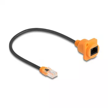 Cable de red DeLOCK 90804 0,3 m Cat5e U/UTP RJ-45 negro naranja