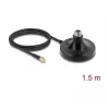 Base magnética para antena DELOCK ULA100 – 1 conector hembra N a 1 conector macho SMA, cable de 1,5 m, exterior, negra