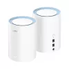 Sistema mesh Cudy M1200 pack de 2 – Wi-Fi 5 de doble banda (300/867 Mbit/s), 2 unidades, 1 puerto LAN, compatible con 100 dispositivos