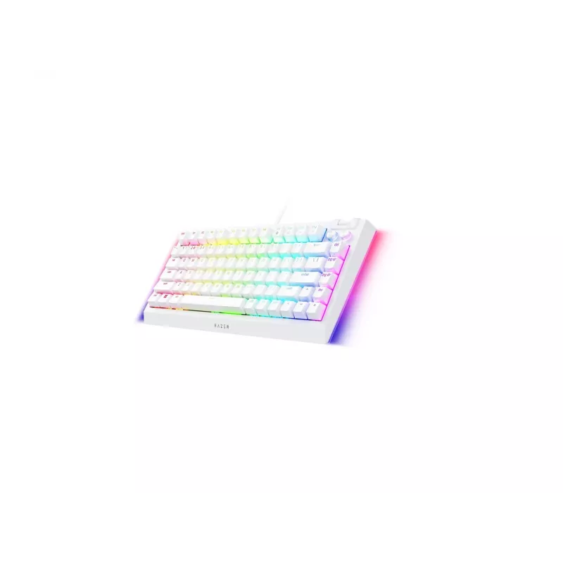Teclado gaming mecánico Razer BlackWidow V4 75% USB QWERTY inglés de EE. UU. blanco