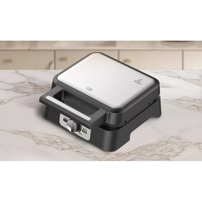 Gofrera PROMIS WAP1600 – 2 placas rectangulares, 1200 W, antiadherente, termostato, asa fría, indicadores LED
