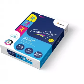 Papel para copiadora oficina Mondi Color Copy 8687A16 (A4; 160g/m2; 250 hojas; papel blanco; satinado)