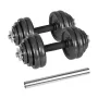 REBEL ACTIVE mancuernas ajustables en maletín 30 kg con barra
