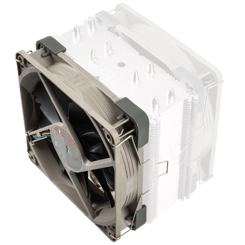 Noctua NA-FK1 redux kit de segundo ventilador 120 mm (120x120x25), PWM, 1700 rpm, gris, para NH-U12S redux