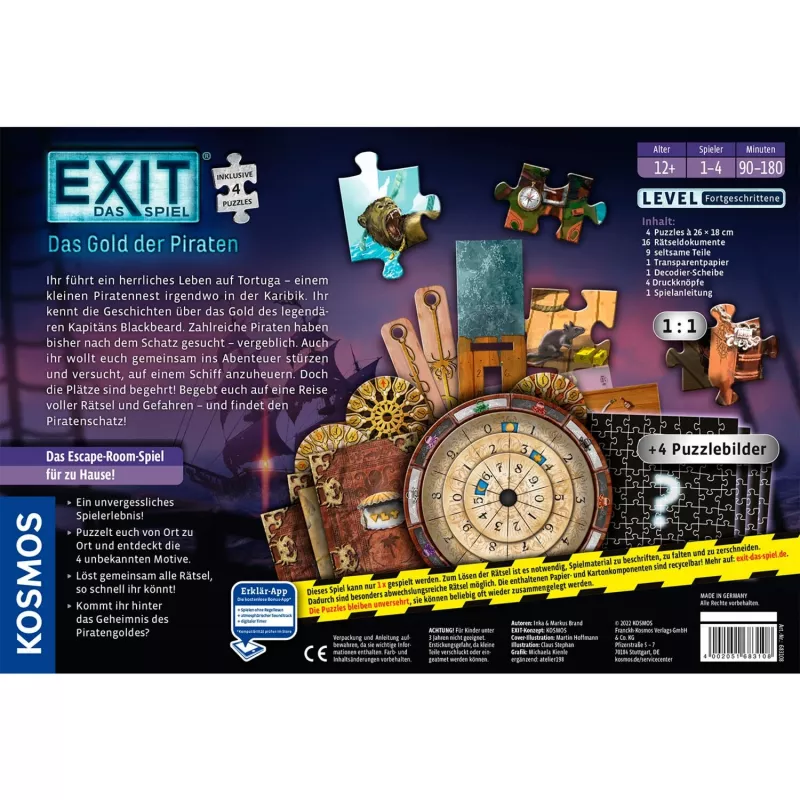Kosmos EXIT El juego puzzle 14 uds.
