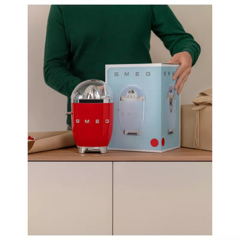 Exprimidor eléctrico de cítricos Smeg CJF11RDEU 70 W Rojo Acero inoxidable
