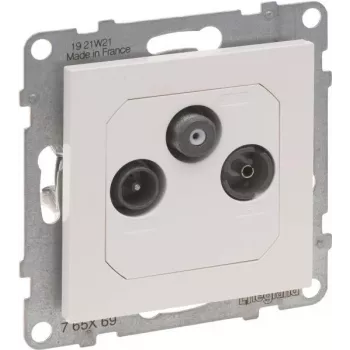 Legrand SEANO 765169 Toma de antena final TV/R/SAT, blanco ultra